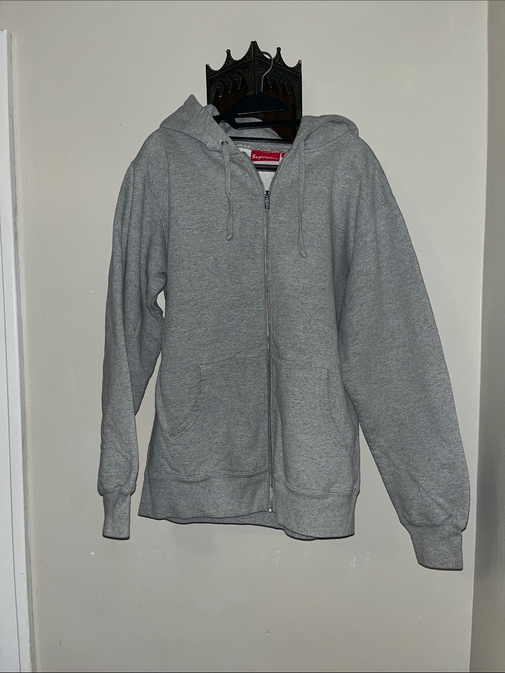 Light Gray Full-Zip Hoodie